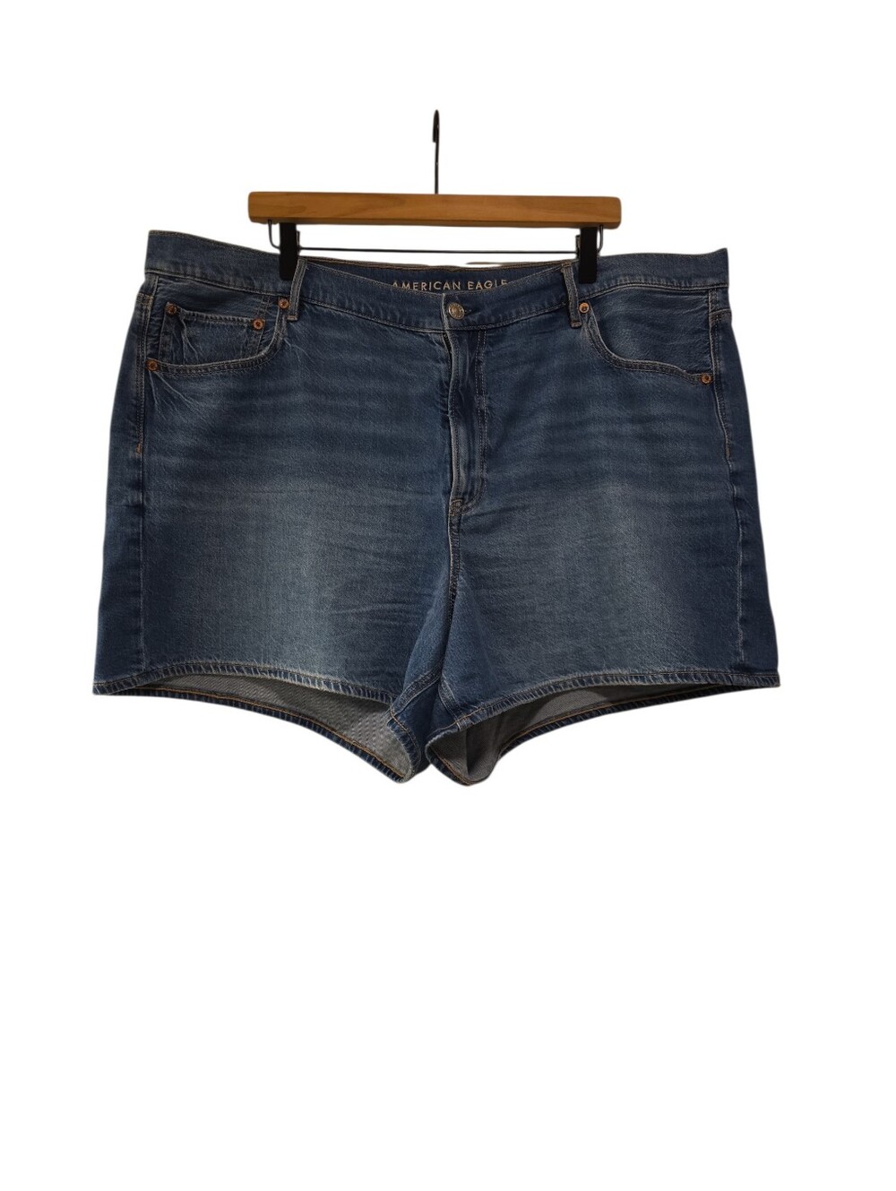 American Eagle, Jean Shorts, Relaxed Short, Strigid, Med Denim, Women's Sz 20, L